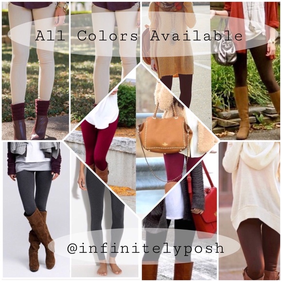 LANA • Burgundy Fleece Leggings - Picture 2 of 5